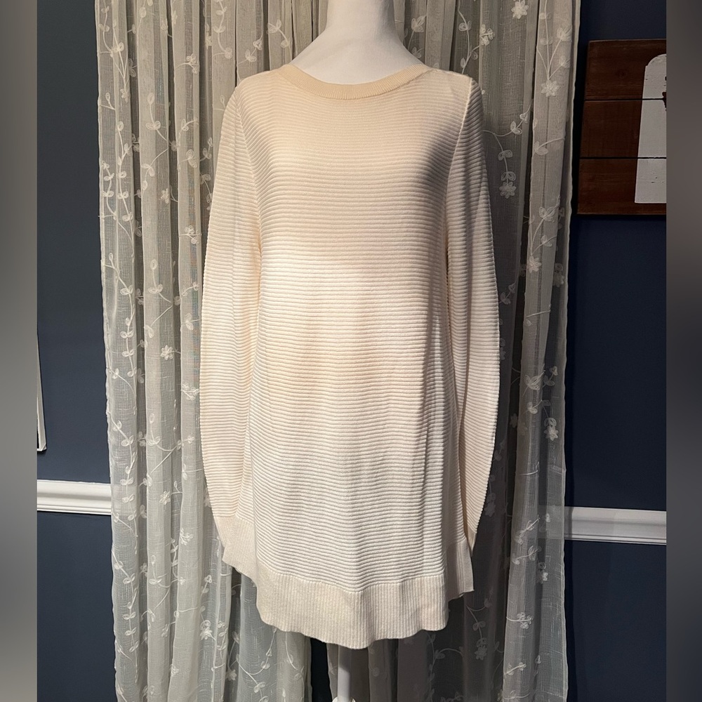 Ann Taylor Factory Ivory Oversized Sweater